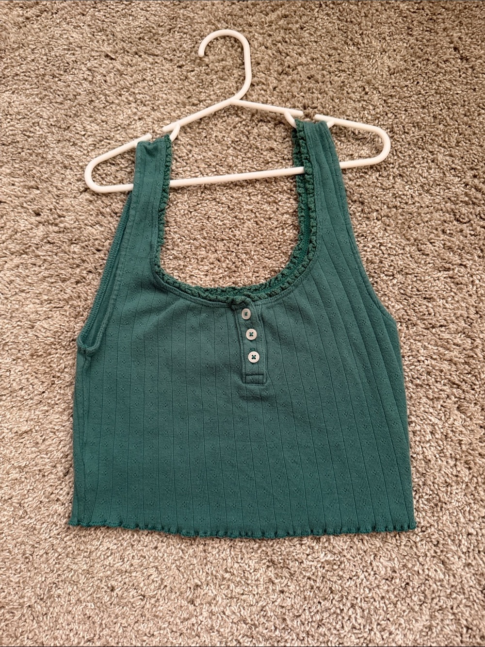 Green American Eagle crop top